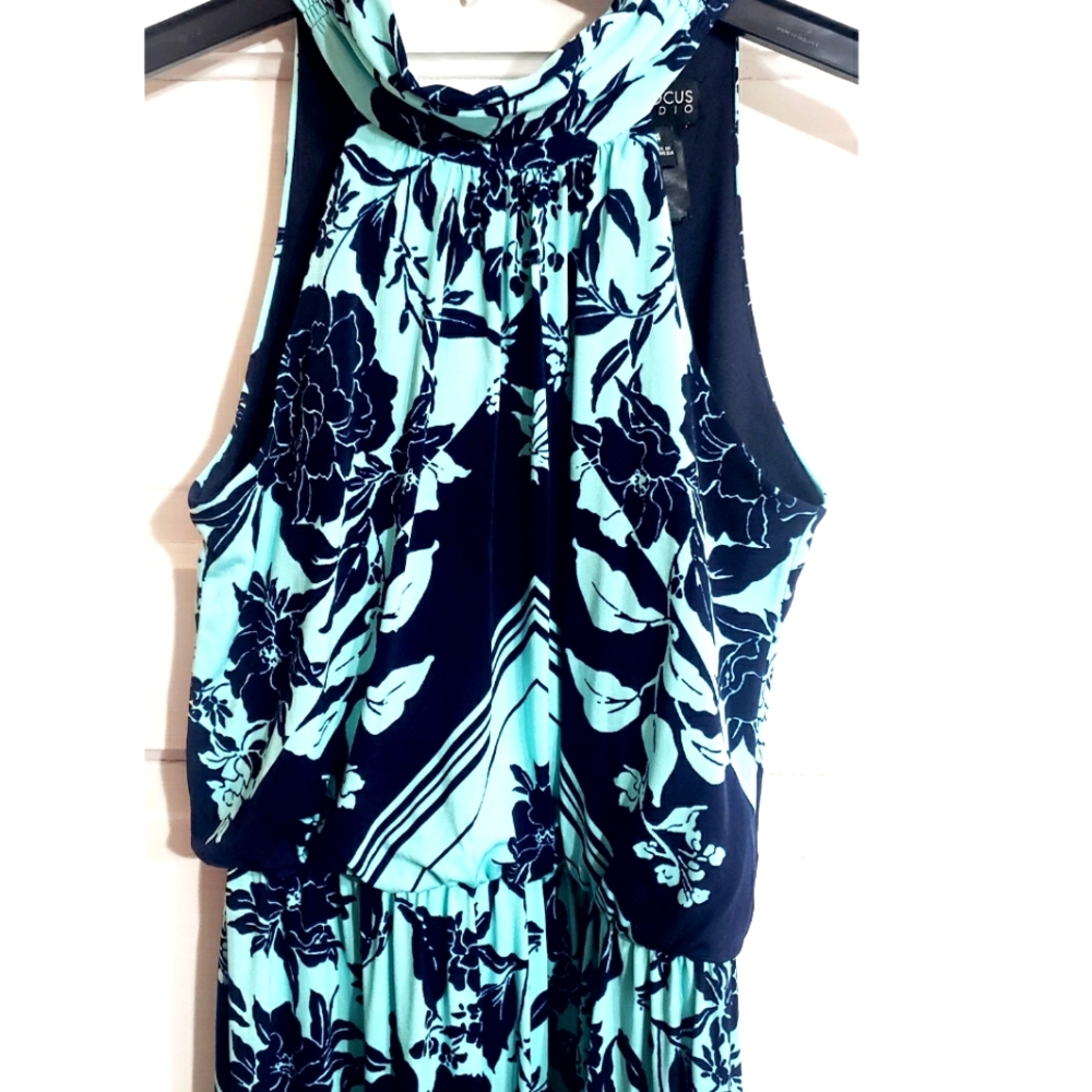 90's Y2K Floral Maxi Halter Dress